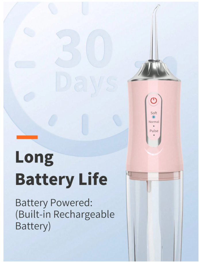 Irrigador Oral Limpieza Dental Profunda Recargable