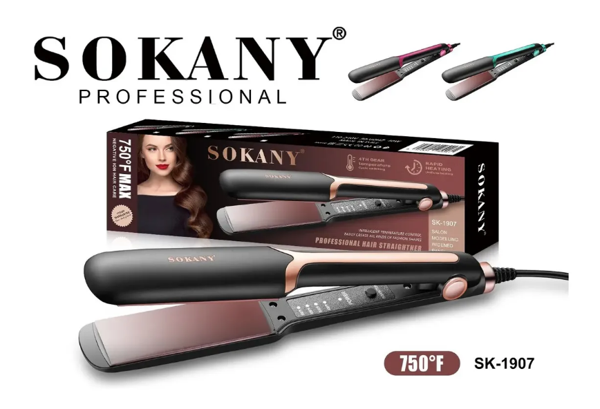 Plancha de Cabello Sokany para Alisado Rápido y Profesional