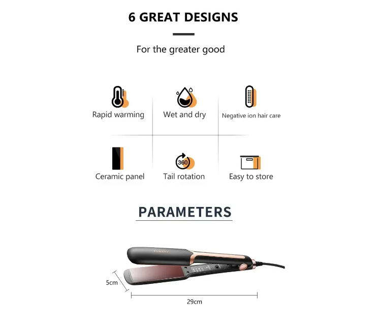 Plancha de Cabello Sokany para Alisado Rápido y Profesional