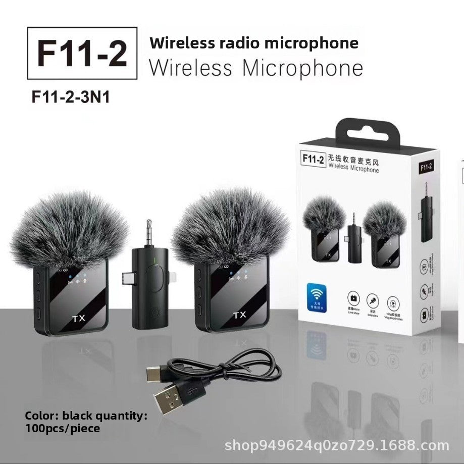 Micrófono Solapa Inalambrico Doble F11 2